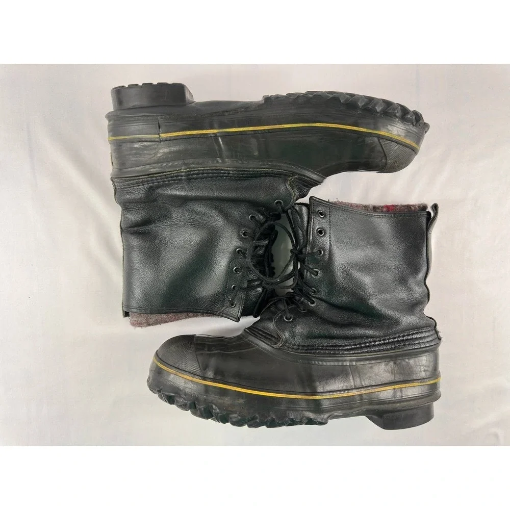 LaCrosse Insulated Rubber Leather Black Boots Men's Size 14 Made in USA